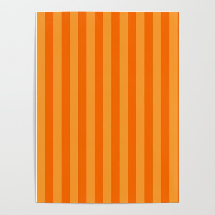 Orange Stripes Vertical Stripe Pattern Poster Gallery Image 1