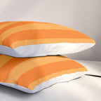 Orange Stripes Vertical Stripe Pattern Pillow Sham Gallery Image 3