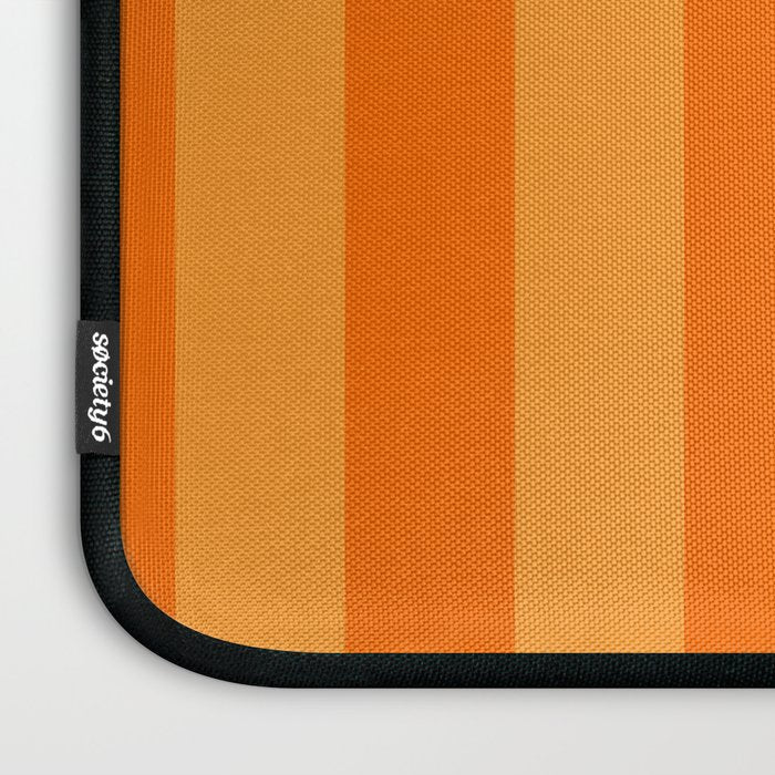 Orange Stripes Vertical Stripe Pattern Laptop Sleeve Gallery Image 3