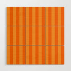 Orange Stripes Vertical Stripe Pattern Wood Wall Art Gallery Image 1