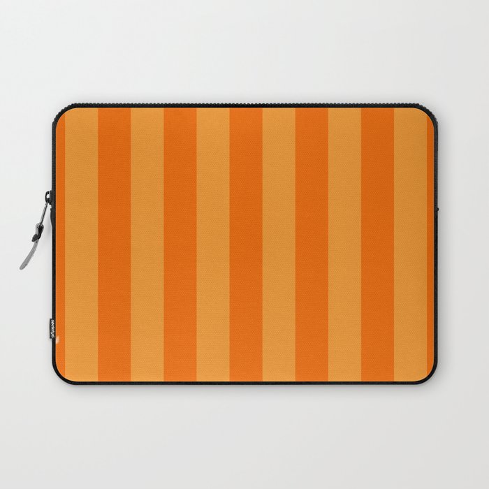 Orange Stripes Vertical Stripe Pattern Laptop Sleeve Gallery Image 1