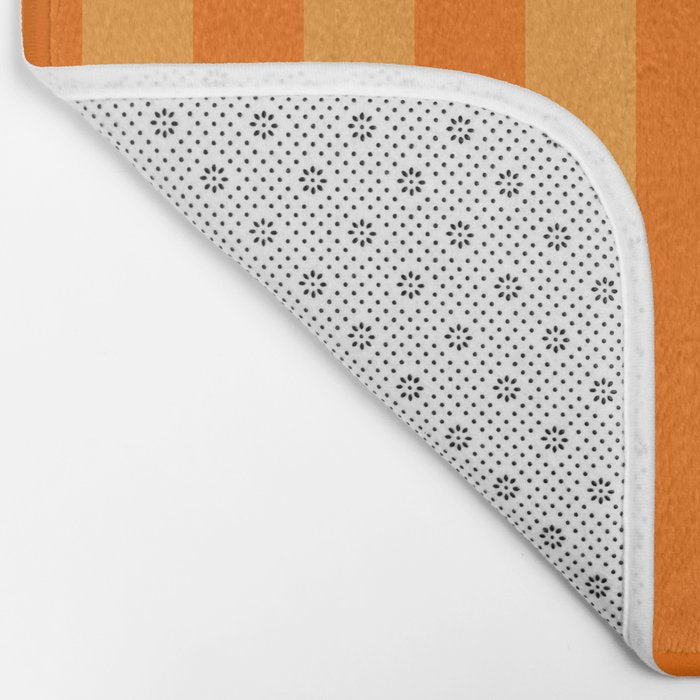 Orange Stripes Vertical Stripe Pattern Bath Mat Gallery Image 2
