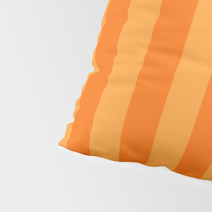 Orange Stripes Vertical Stripe Pattern Pillow Sham Gallery Image 4