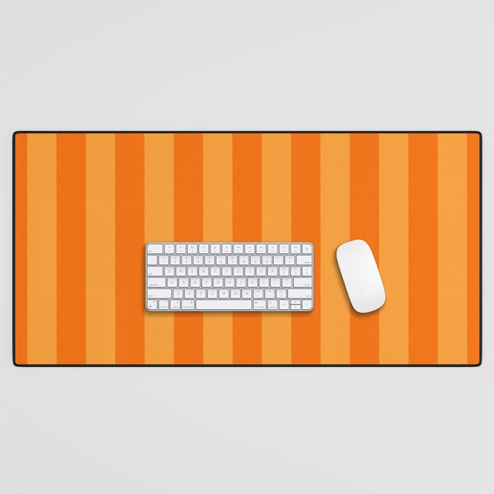 Orange Stripes Vertical Stripe Pattern Desk Mat Gallery Image 1