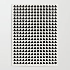 Clovers I Black and White Botanical Pattern Poster Gallery Image 4