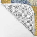 Retro Flowers Check Pattern XXI Bath Mat Gallery Image 2