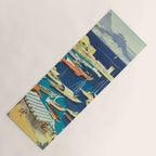 Greece Mid Century Travel Poster Yoga Mat Gallery Image 1