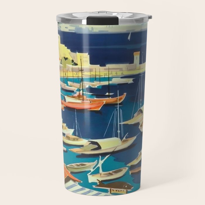 Greece Mid Century Travel Poster Travel Mug Gallery Image 1