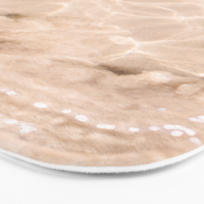 Coral Clear water | beach fine art photography | sea wave and sand Bath Mat Gallery Image 3