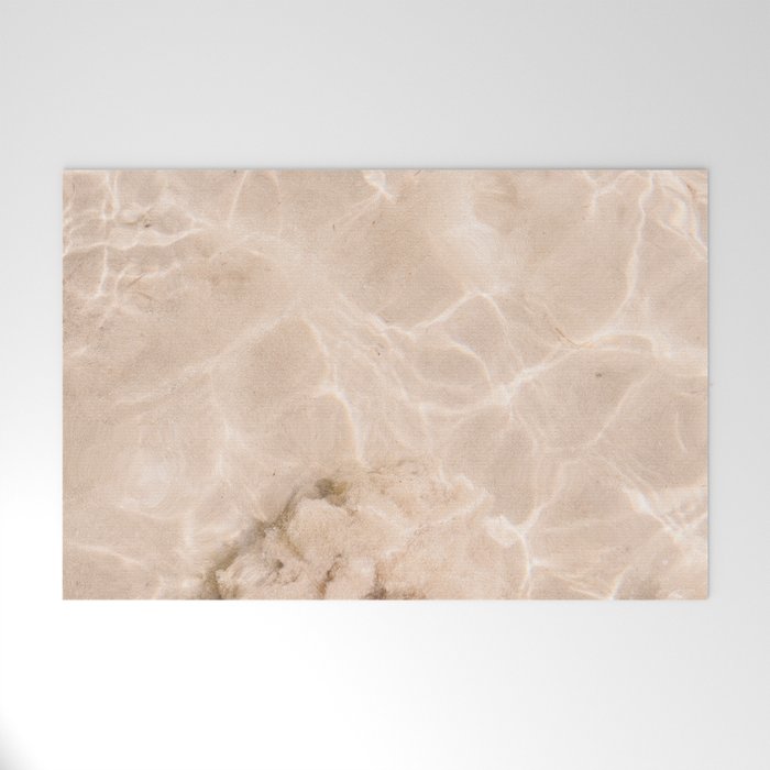 Coral Clear water | beach fine art photography | sea wave and sand Welcome Mat Gallery Image 1