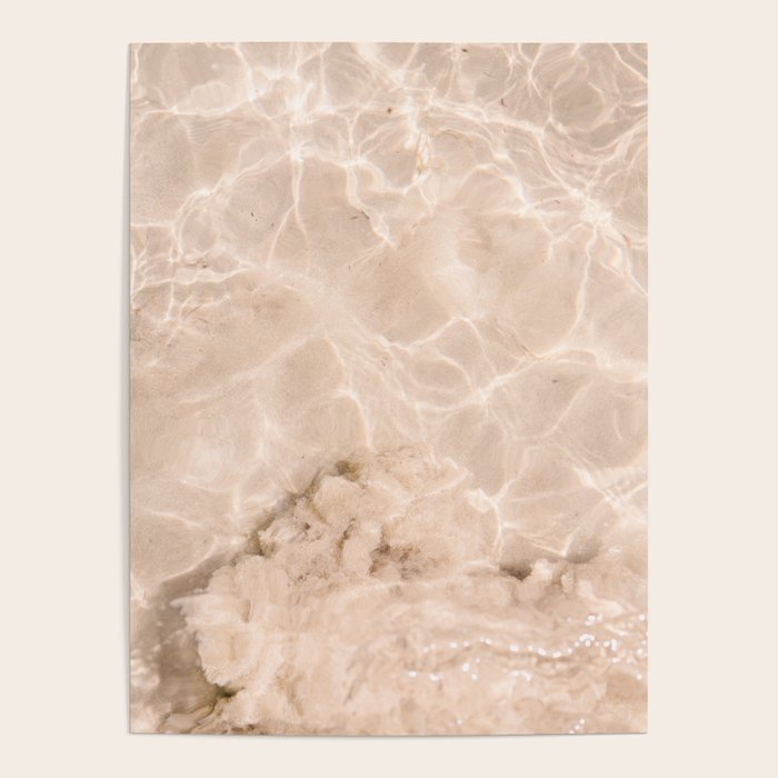 Coral Clear water | beach fine art photography | sea wave and sand Poster Gallery Image 1