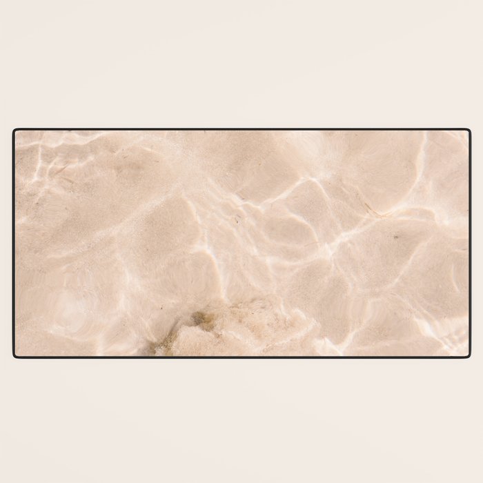 Coral Clear water | beach fine art photography | sea wave and sand Desk Mat Gallery Image 3