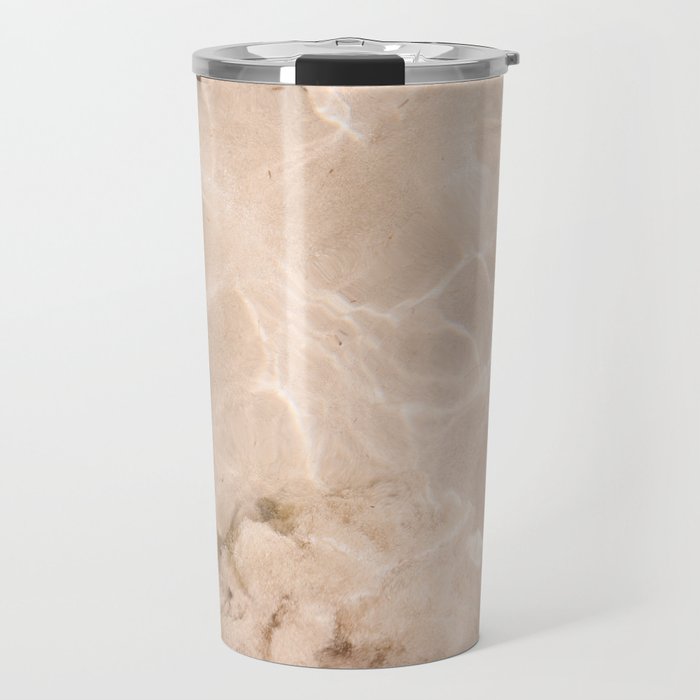 Coral Clear water | beach fine art photography | sea wave and sand Travel Mug Gallery Image 1