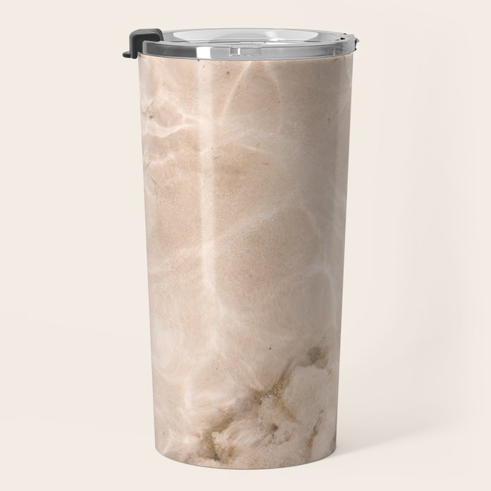 Coral Clear water | beach fine art photography | sea wave and sand Travel Mug Gallery Image 3
