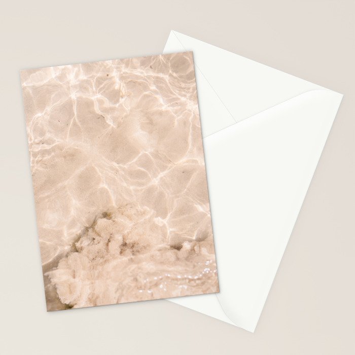 Coral Clear water | beach fine art photography | sea wave and sand Stationery Card Gallery Image 2