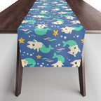 Pretty Purrmaids - Cat Mermaids Table Runner Gallery Image 1