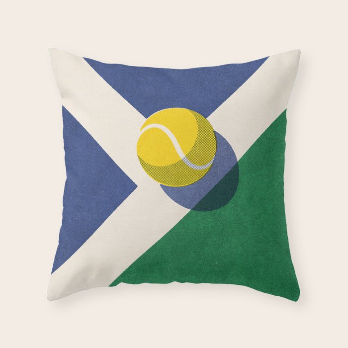 BALLS / Tennis - hard court II Throw Pillow Gallery Image 1