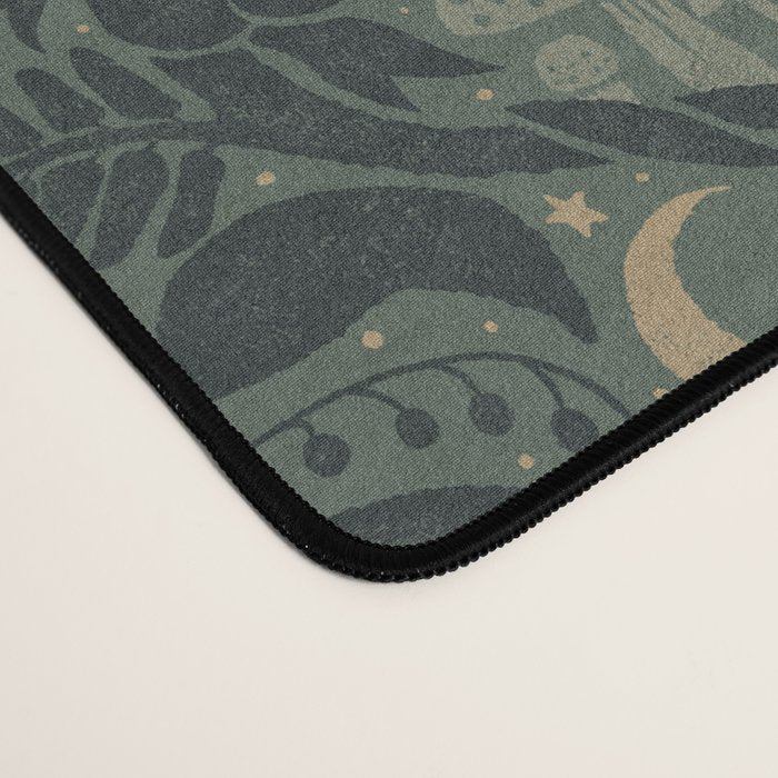 Mysterious Garden - moss green Desk Mat Gallery Image 4