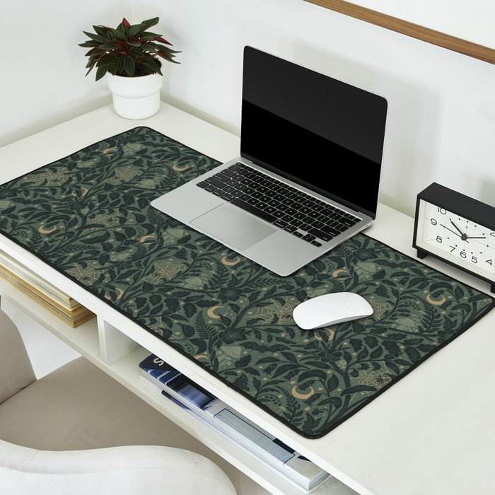 Mysterious Garden - moss green Desk Mat Gallery Image 2