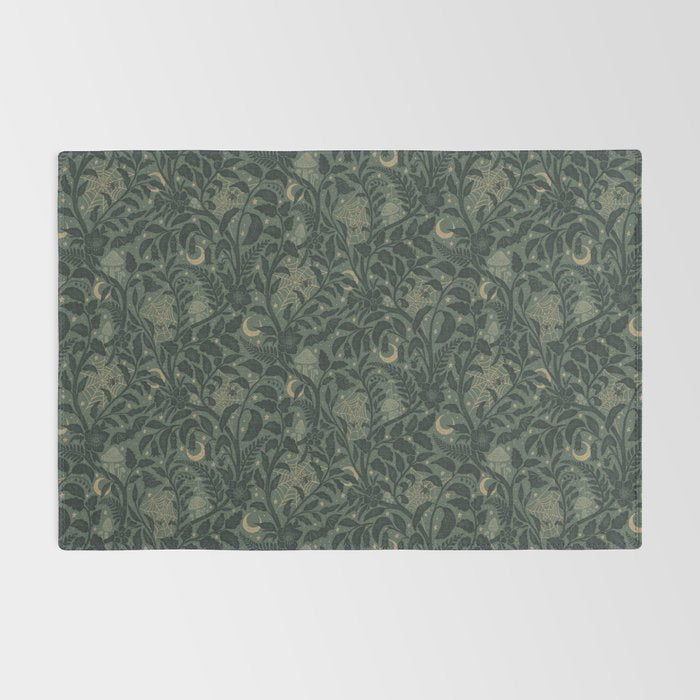 Mysterious Garden - moss green Rug Gallery Image 2