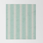 Palm Leaf Pattern - Turquoise Throw Blanket Gallery Image 2