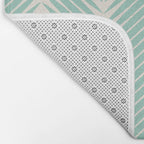 Palm Leaf Pattern - Turquoise Bath Mat Gallery Image 2