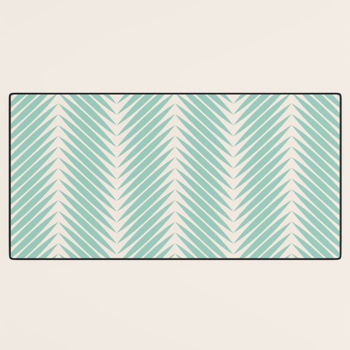 Palm Leaf Pattern - Turquoise Desk Mat Gallery Image 3