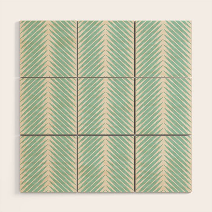 Palm Leaf Pattern - Turquoise Wood Wall Art Gallery Image 1