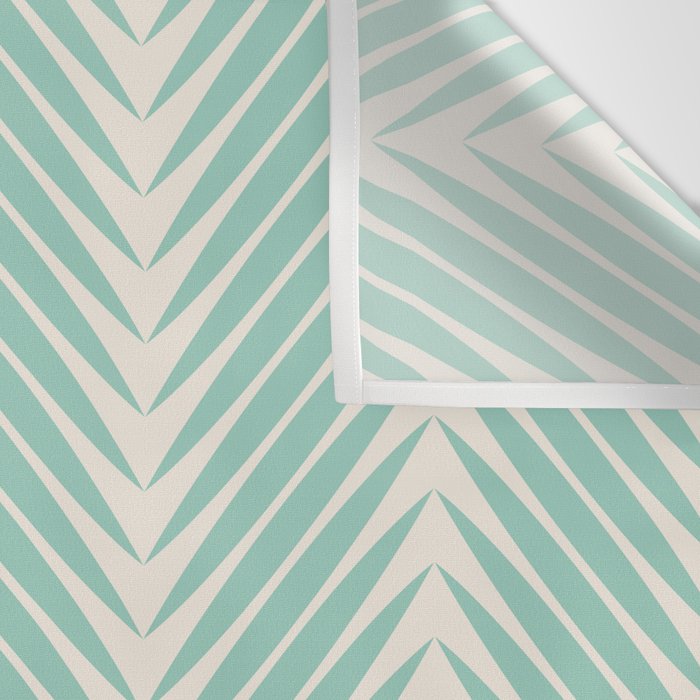 Palm Leaf Pattern - Turquoise Wall Tapestry Gallery Image 3