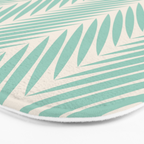 Palm Leaf Pattern - Turquoise Bath Mat Gallery Image 3