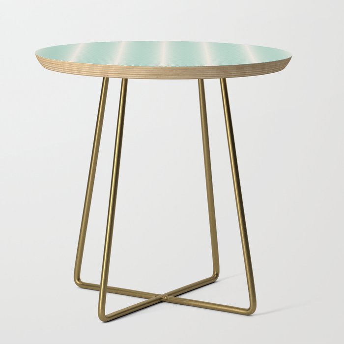 Palm Leaf Pattern - Turquoise Side Table Gallery Image 1