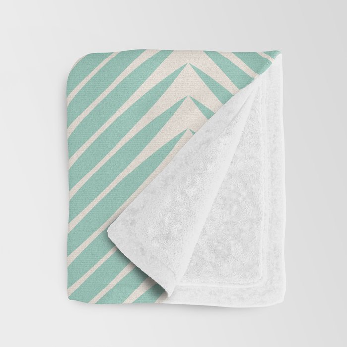 Palm Leaf Pattern - Turquoise Throw Blanket Gallery Image 3