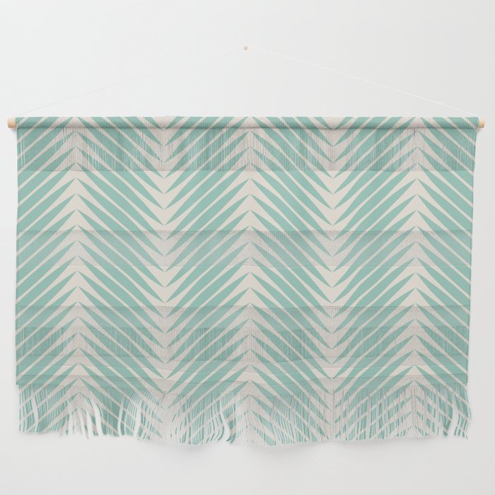 Palm Leaf Pattern - Turquoise Wall Hanging Gallery Image 1