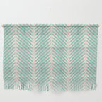 Palm Leaf Pattern - Turquoise Wall Hanging Gallery Image 1