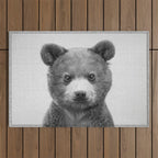 Baby Bear - Black & White Outdoor Rug Gallery Image 1