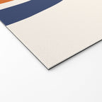 Abstract Shapes 14 in Orange and Navy Blue (Rainbow and Moon Phases Abstraction) Welcome Mat Gallery Image 2