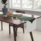 Split Philodendron Leaf Illustration Table Runner Gallery Image 2