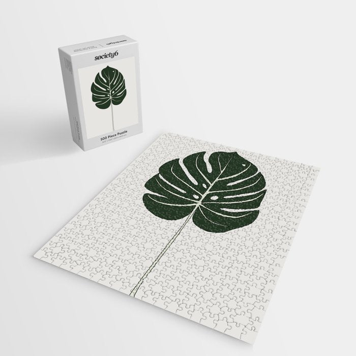 Split Philodendron Leaf Illustration Jigsaw Puzzle Gallery Image 2