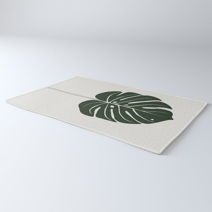 Split Philodendron Leaf Illustration Rug Gallery Image 3