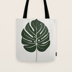 Split Philodendron Leaf Illustration Tote Bag Gallery Image 1