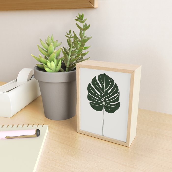 Split Philodendron Leaf Illustration Mini Art Print Gallery Image 2