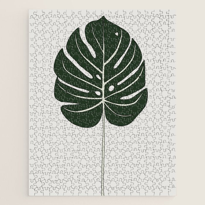 Split Philodendron Leaf Illustration Jigsaw Puzzle Gallery Image 1