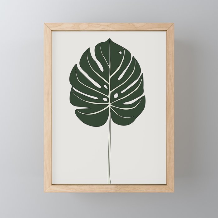 Split Philodendron Leaf Illustration Mini Art Print Gallery Image 1