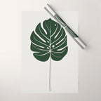 Split Philodendron Leaf Illustration Wrapping Paper Gallery Image 1