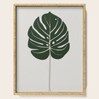 Split Philodendron Leaf Illustration Serving Tray Gallery Image 1