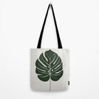 Split Philodendron Leaf Illustration Tote Bag Gallery Image 2