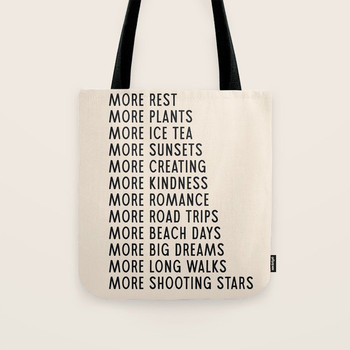 More - Modern Typography Print Tote Bag Gallery Image 1