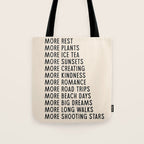 More - Modern Typography Print Tote Bag Gallery Image 1