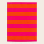 Bright Neon Pink and Orange Horizontal Cabana Tent Stripes Poster Gallery Image 4