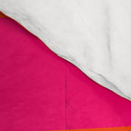 Bright Neon Pink and Orange Horizontal Cabana Tent Stripes Comforter Gallery Image 4